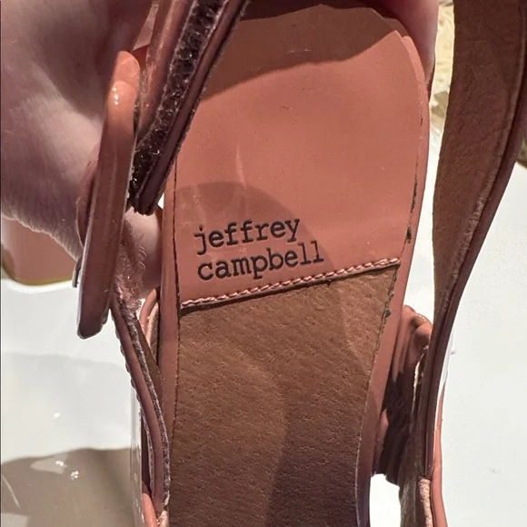 Jeffrey Campbell Patent Leather Women's Sandals in Dusty Rose EUC SZ 8.5 - Picture 5 of 6